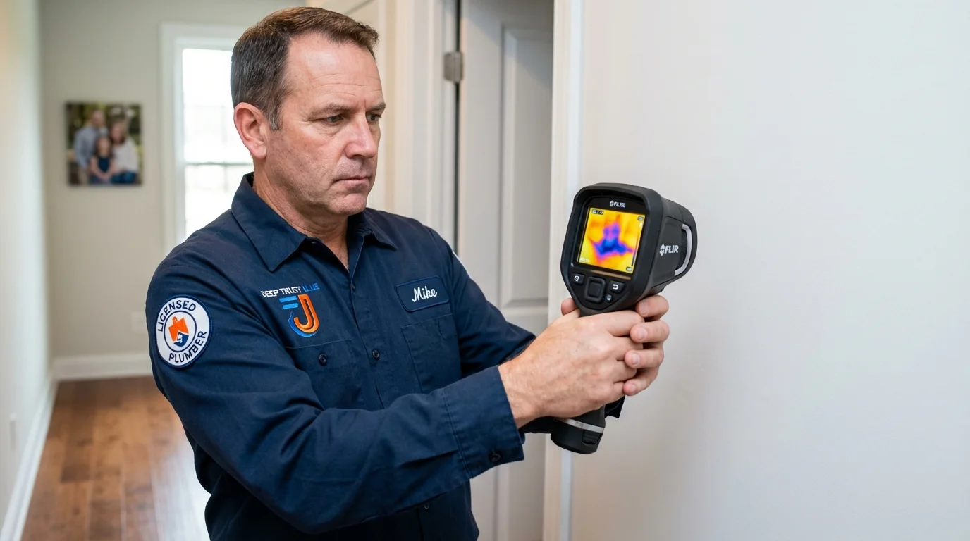 Thermal imaging leak detection by Johns Plumbing LLC in New Haven